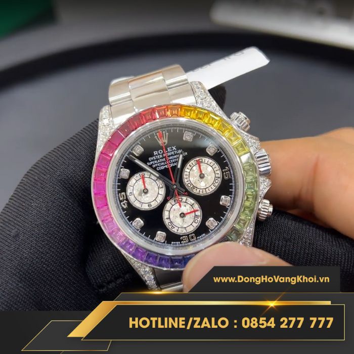 Rolex Daytona 116595 Rainbow được làm từ vàng đúc 18K